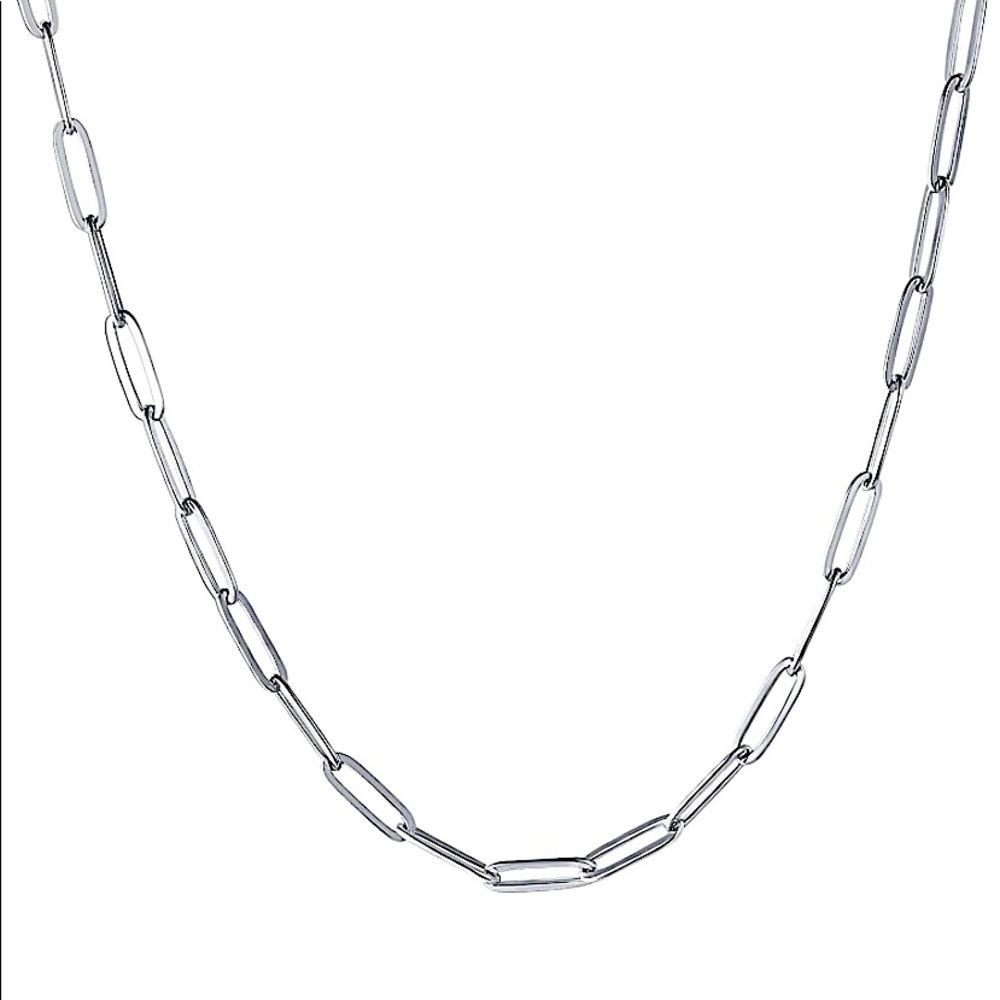 Sterling silver paperclip necklace - Picture 2 of 2